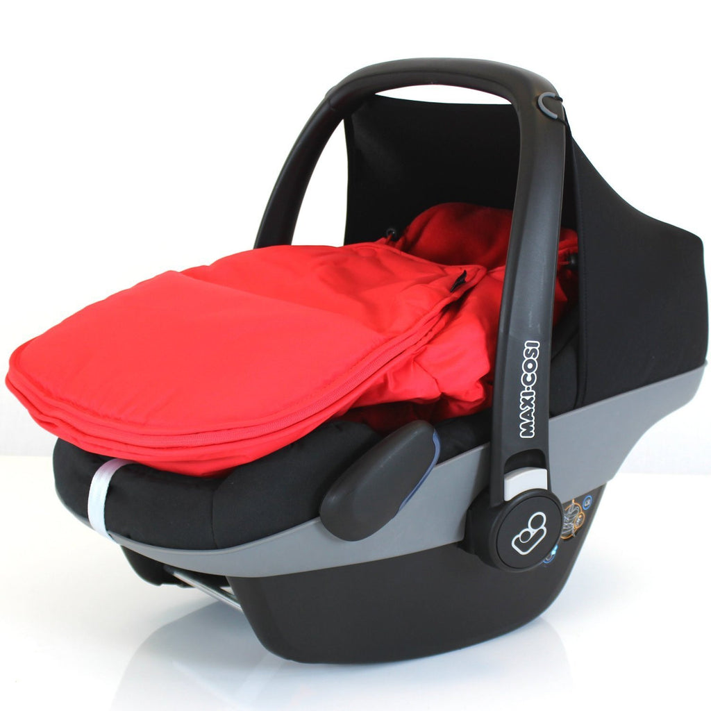 Newborn Baby Car Seat Footmuff New Fits Maxi Cosi, Silver Cross Britax Warm Red - Baby Travel UK
 - 1