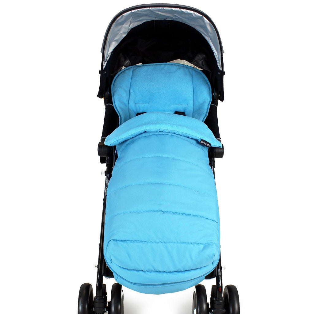 New Luxury Footmuff Liner Ocean (blue) Fit Obaby Atlas Tippitoes Stroller - Baby Travel UK
 - 4