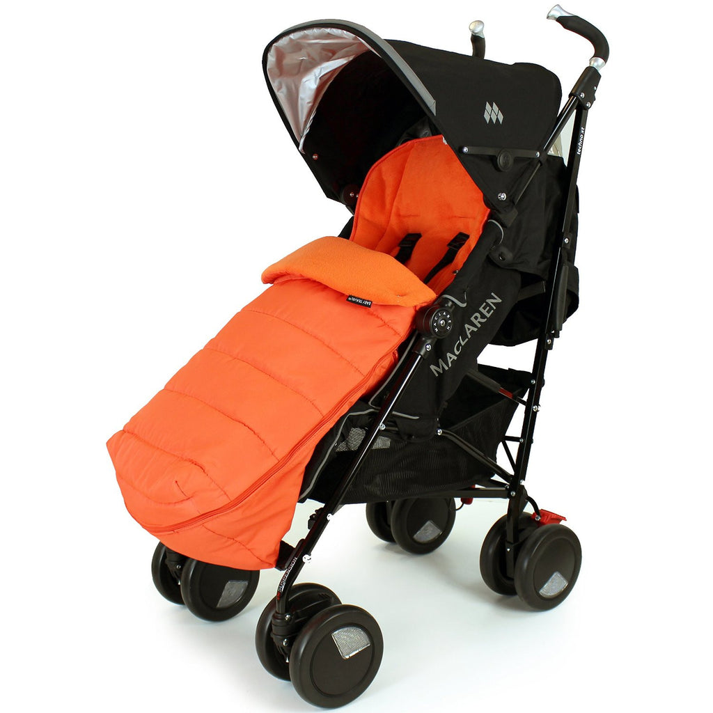 New Luxury Padded Footmuff Liner Orange Fit Obaby Atlas Tipitoes Stroller - Baby Travel UK
 - 1