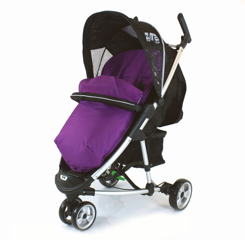 New Plum Padded Footmuff & Liner To Fit Quinny Zapp Petite Star Zia Obaby Zoma - Baby Travel UK
 - 1