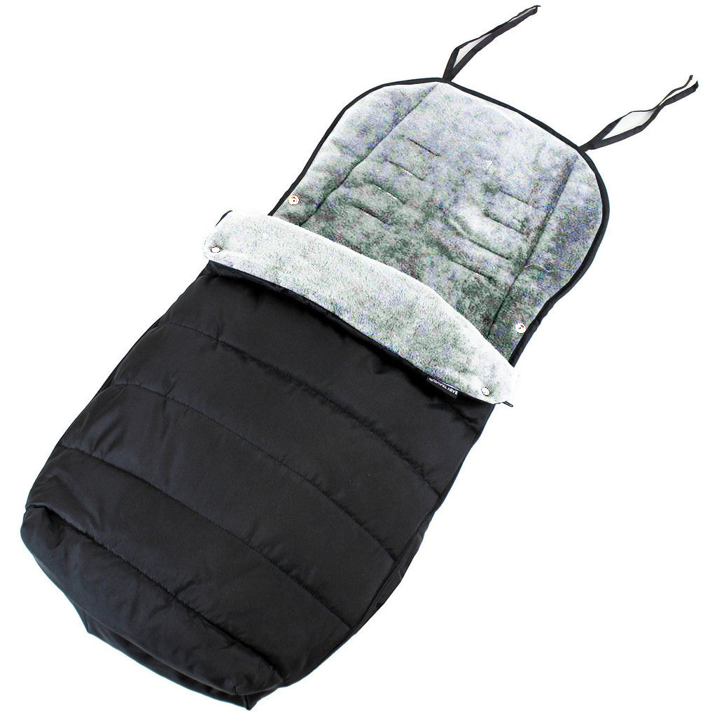 XXL Large Luxury Foot-muff And Liner For Mamas And Papas Armadillo - Black/Grey - Baby Travel UK
 - 2