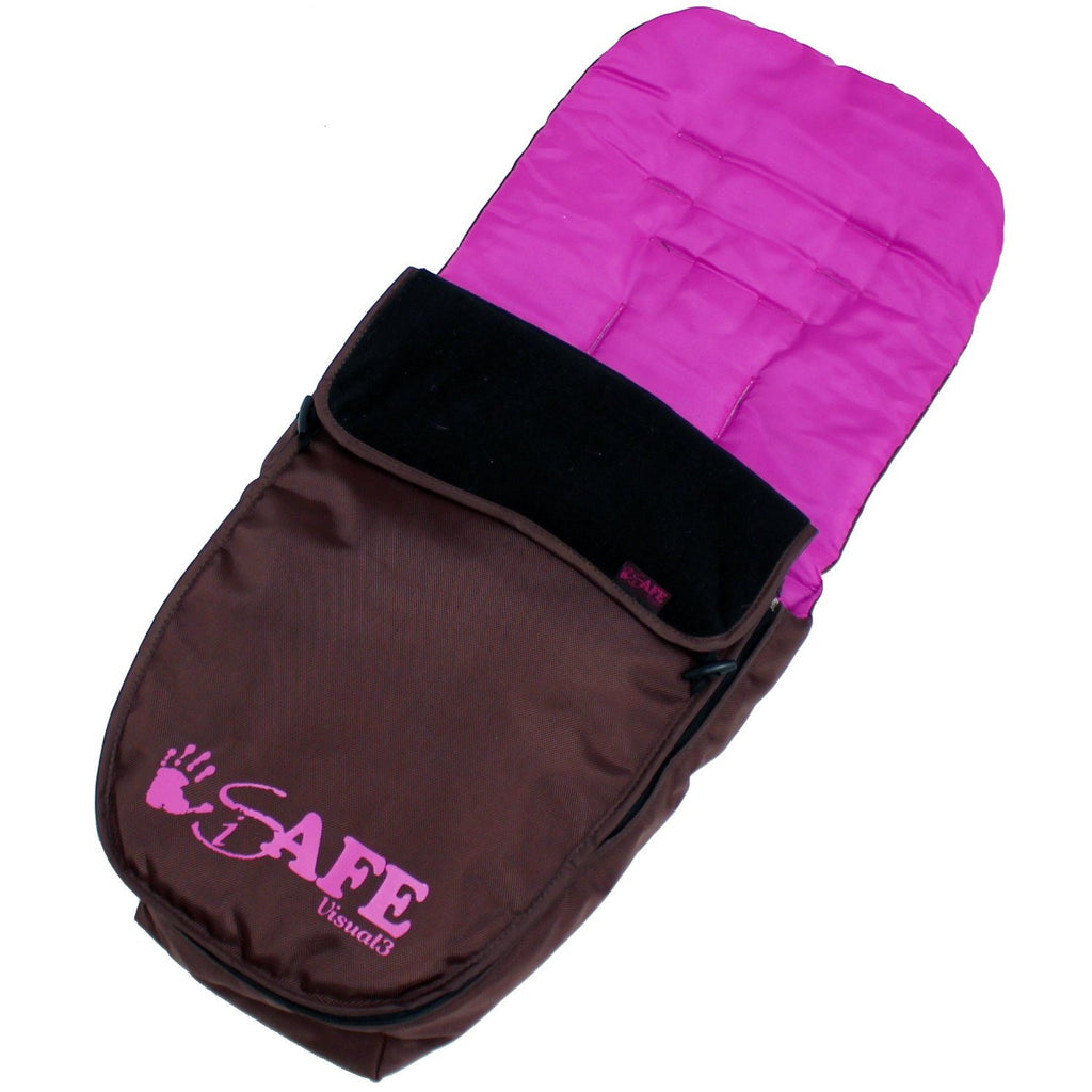 Genuine iSafe Visual 3 Universal Deluxe 2 In 1 Footmuff Cosytoes Liner - Plum Cake - Baby Travel UK
