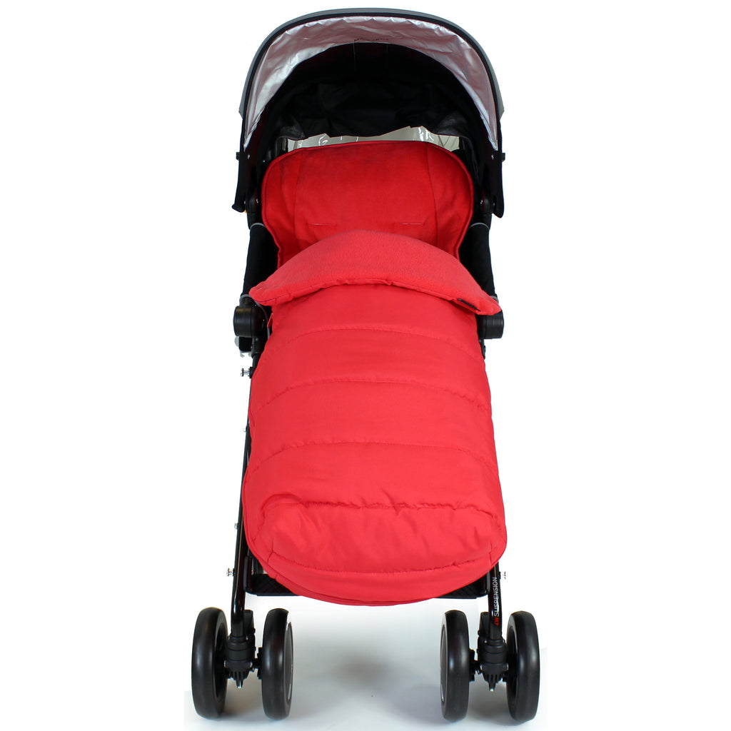 XXL Large Luxury Foot-muff And Liner For Mamas And Papas Armadillo - Warm Red (Red) - Baby Travel UK
 - 5