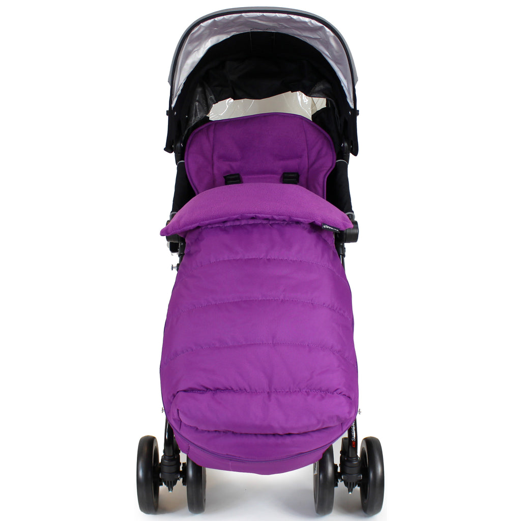 XXL Large Luxury Foot-muff And Liner For Mamas And Papas Armadillo - Plum (Purple) - Baby Travel UK
 - 6