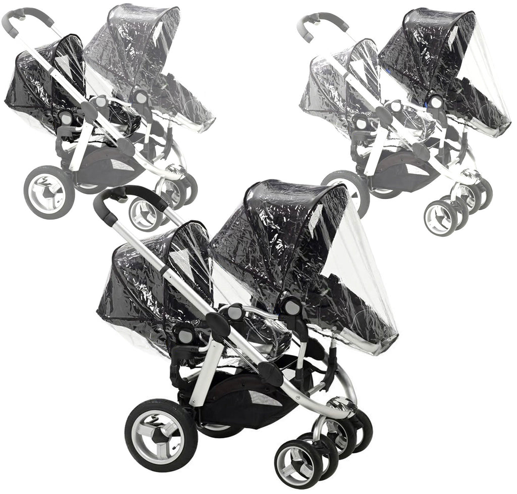 x2 Rain Covers For iCANDY Peach Main Seat Unit & Second Seat When Tandem Mode - Baby Travel UK
 - 1