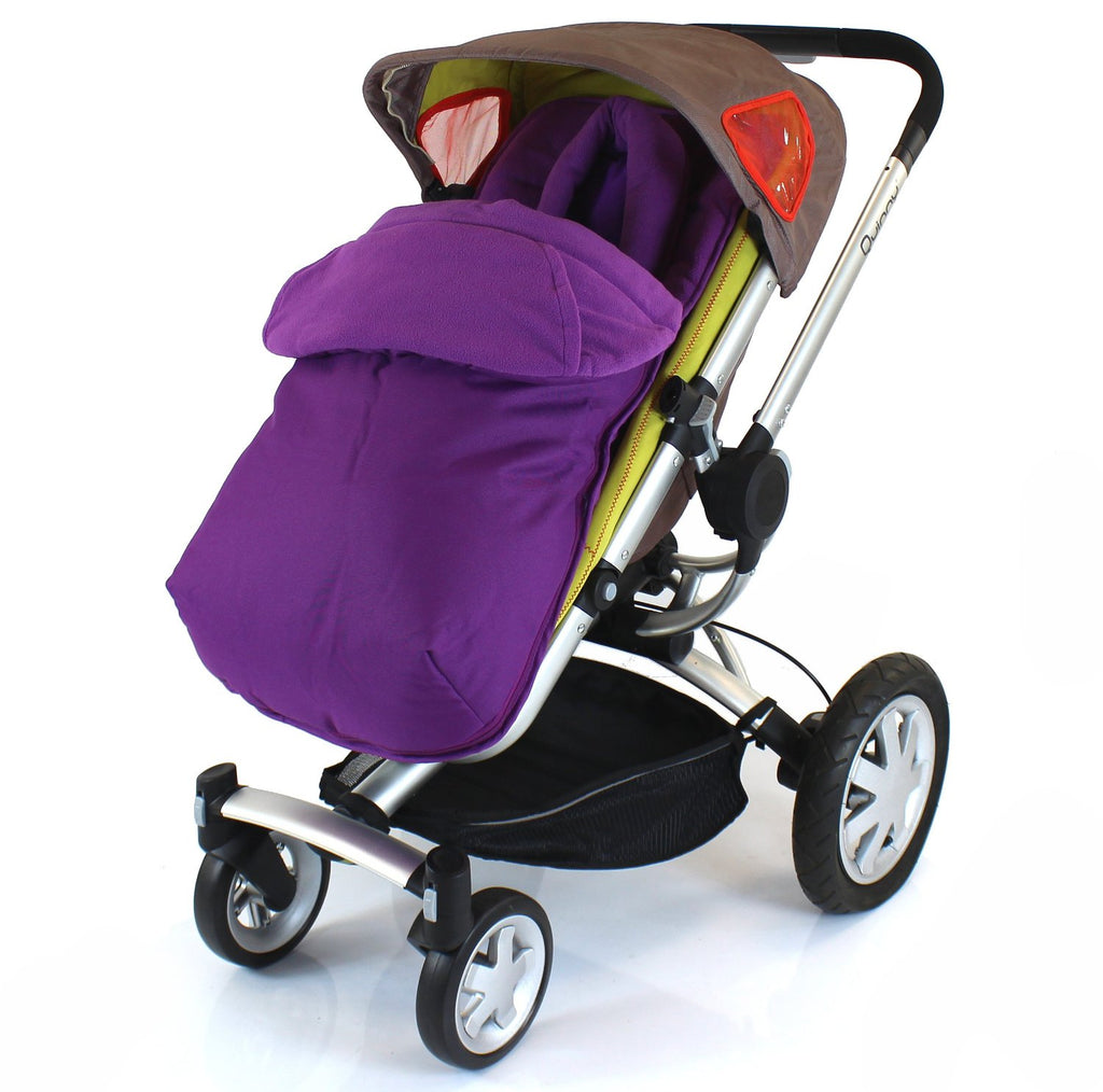 Luxury 2 in 1 Footmuff & Headhugger For Quinny Buzz - Plum - Baby Travel UK
 - 1