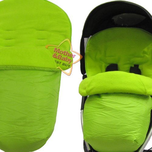 Lime Padded Footmuff & Liner To Fit Quinny Zapp Petite Star Zia Obaby Zoma - Baby Travel UK
 - 4