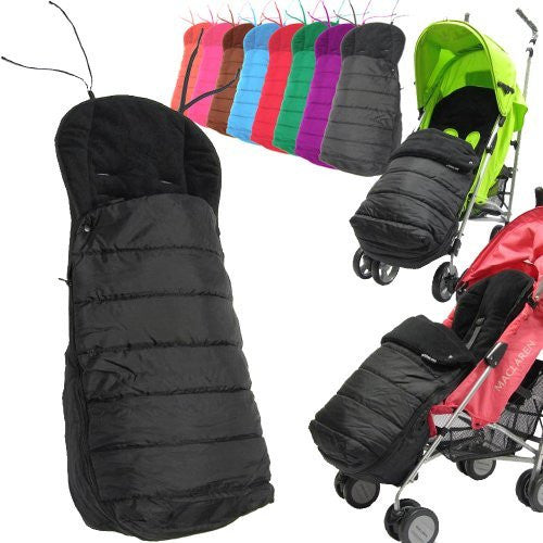 Black Universal Pushchair Stroller Buggy Footmuff - Baby Travel UK
 - 1