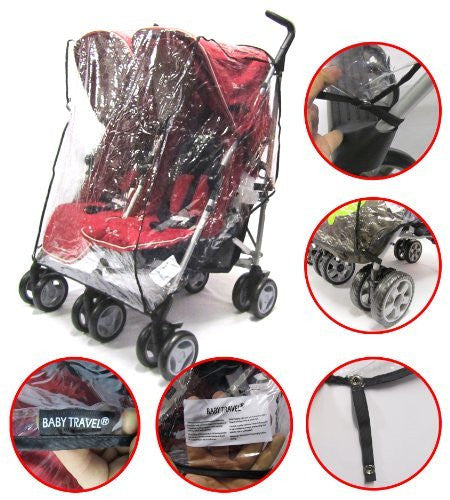 Rain Cover To Fit Silver Cross Pop Duo Rouge Pepper - Baby Travel UK
 - 2
