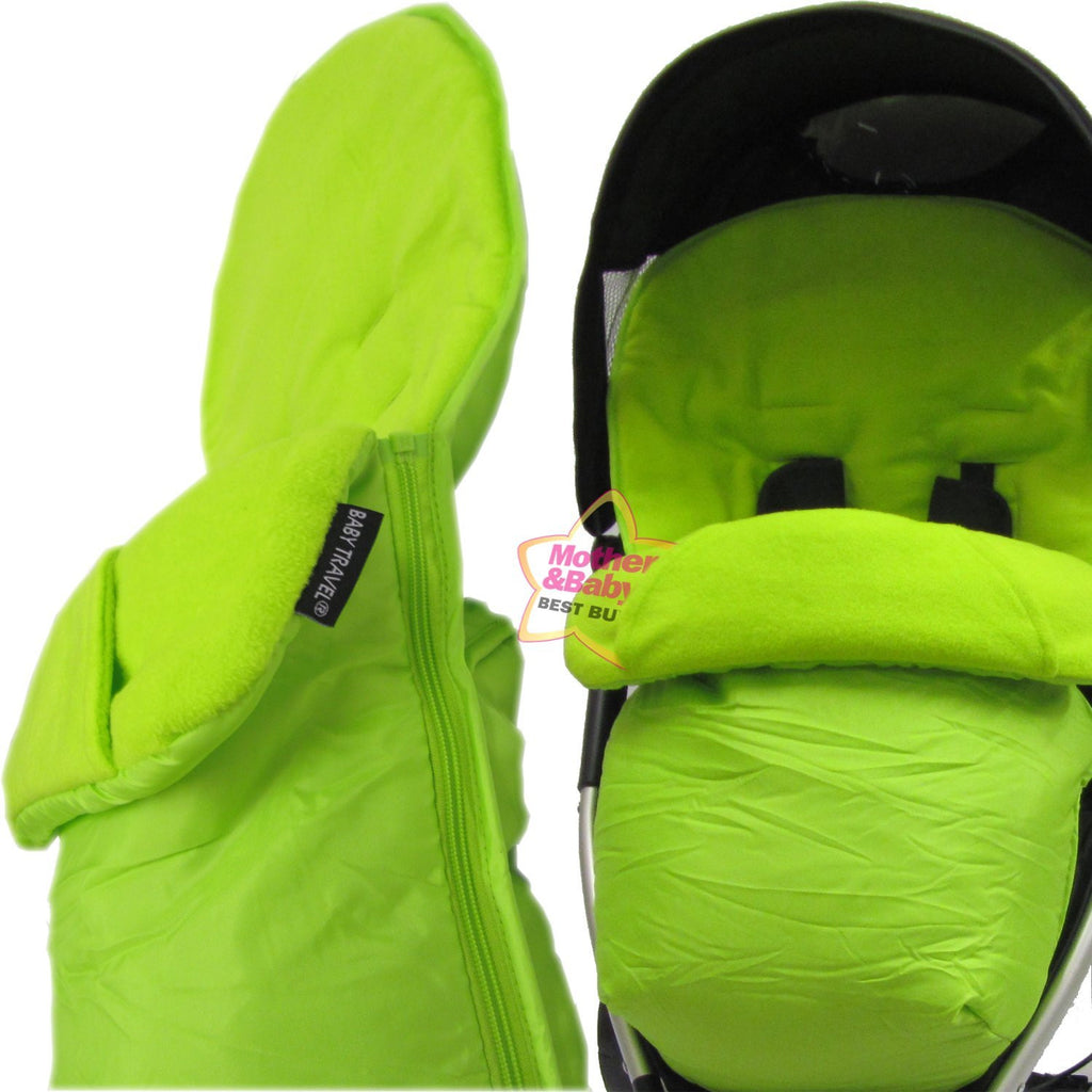 Footmuff Lime Green With Pouches Fits Quinny Zapp Petite Star Zia - Baby Travel UK
 - 2