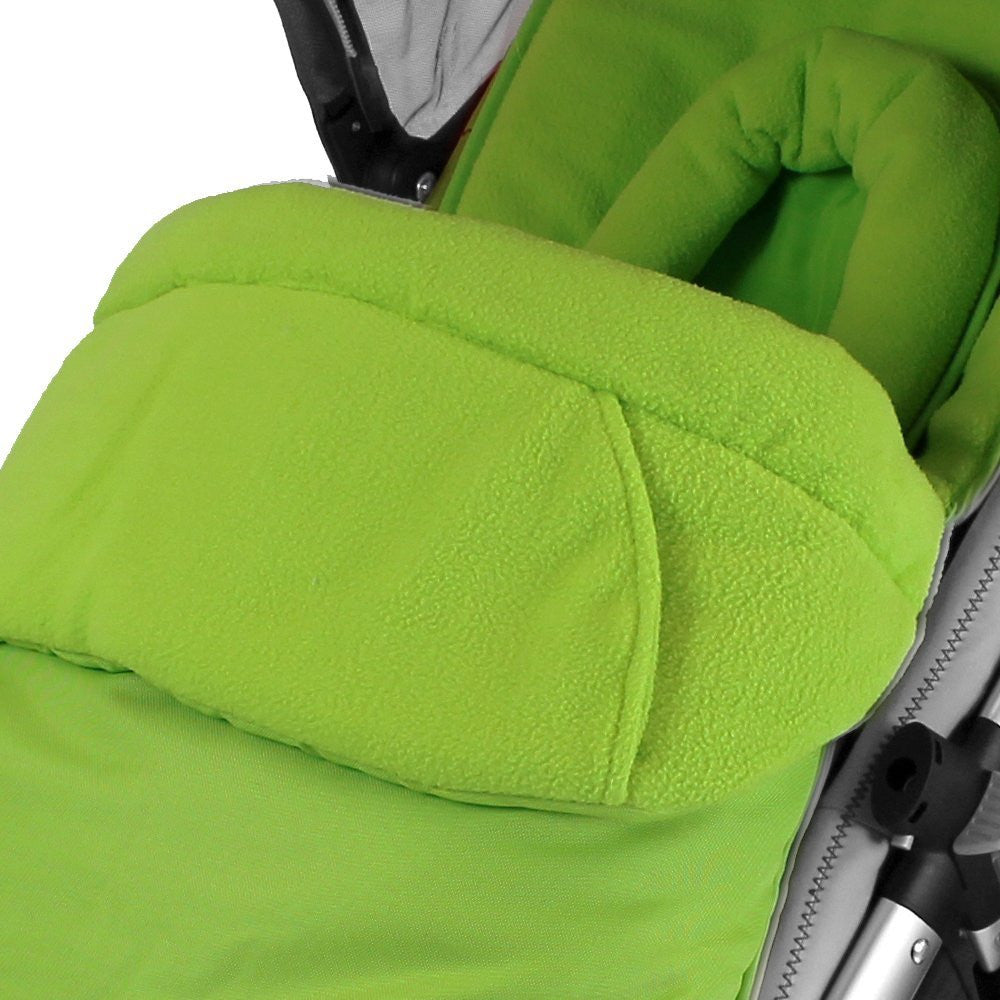 New Lime Padded Footmuff & Liner To Fit Quinny Zapp Petite Star Zia Obaby Zoma - Baby Travel UK
 - 2