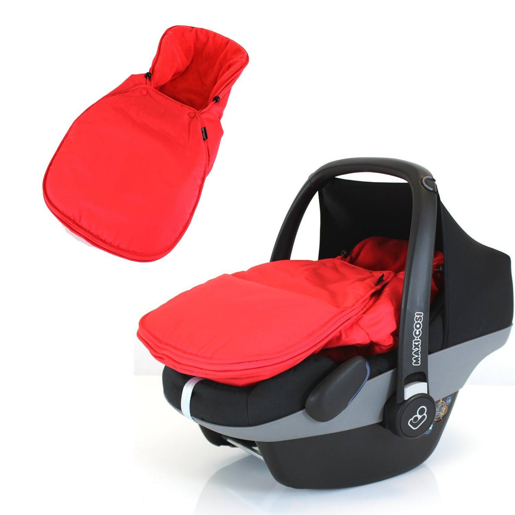 Newborn Baby Car Seat Footmuff NEW For Maxi Cosi, Silver Cross Britax WARM RED - Baby Travel UK
 - 4