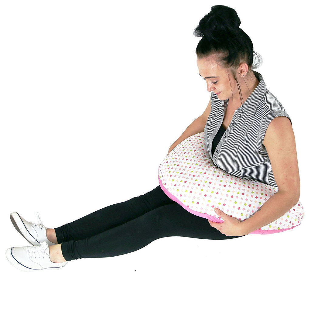 Maternity Breast Feeding Pillow White Pillow Case (White)