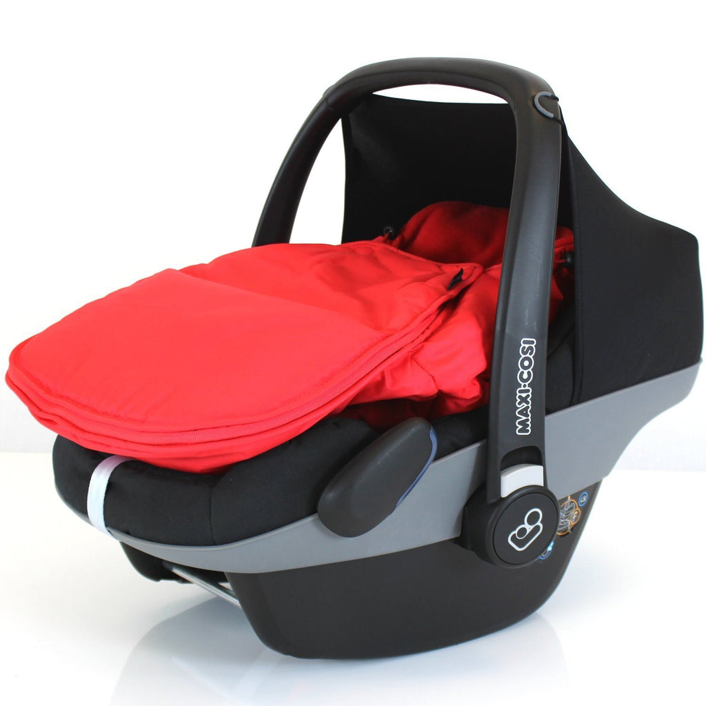 Newborn Baby Car Seat Footmuff NEW For Maxi Cosi, Silver Cross Britax WARM RED - Baby Travel UK
 - 1