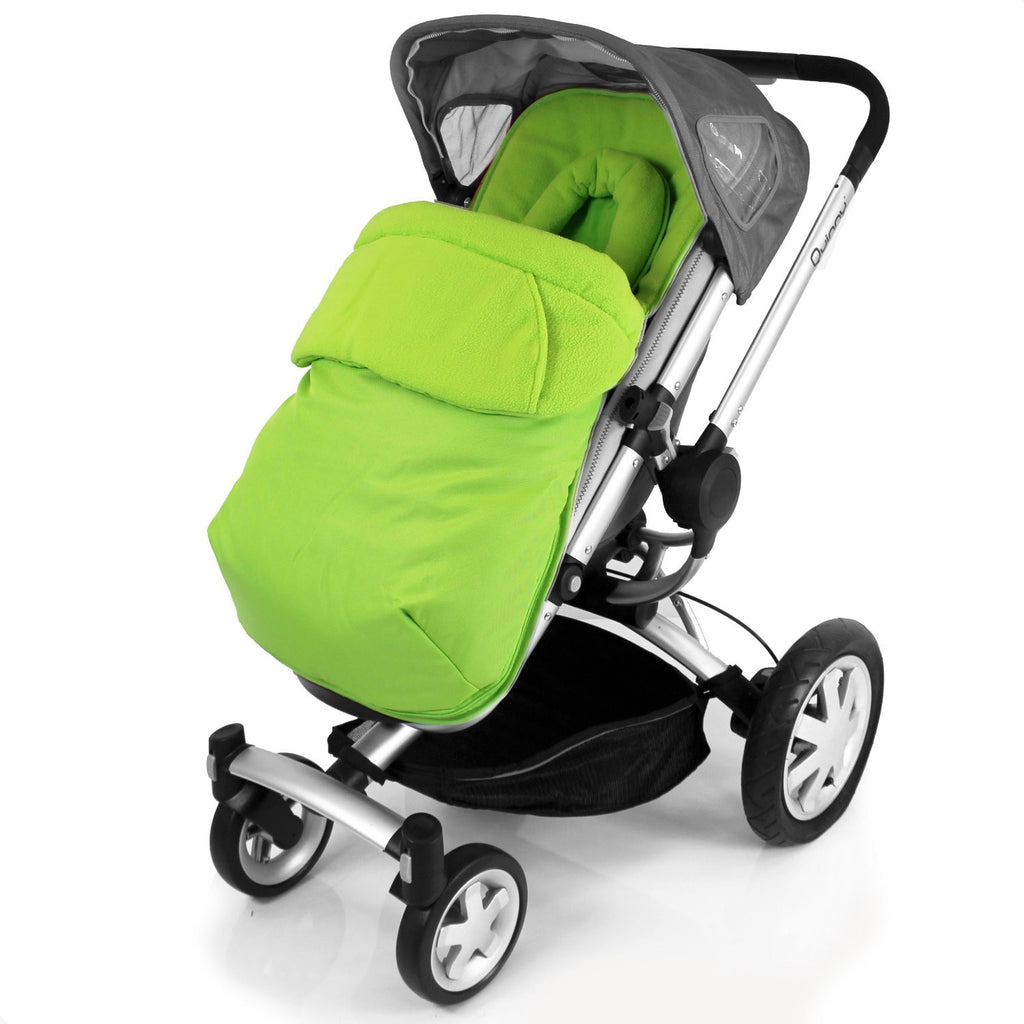 Lime Padded Footmuff & Liner To Fit Quinny Zapp Petite Star Zia Obaby Zoma - Baby Travel UK
 - 3