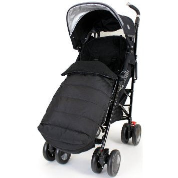 New Luxury Footmuff Liner - Black Fit Obaby Atlas, Tippitoes Stroller Mamas & Pa - Baby Travel UK
 - 4