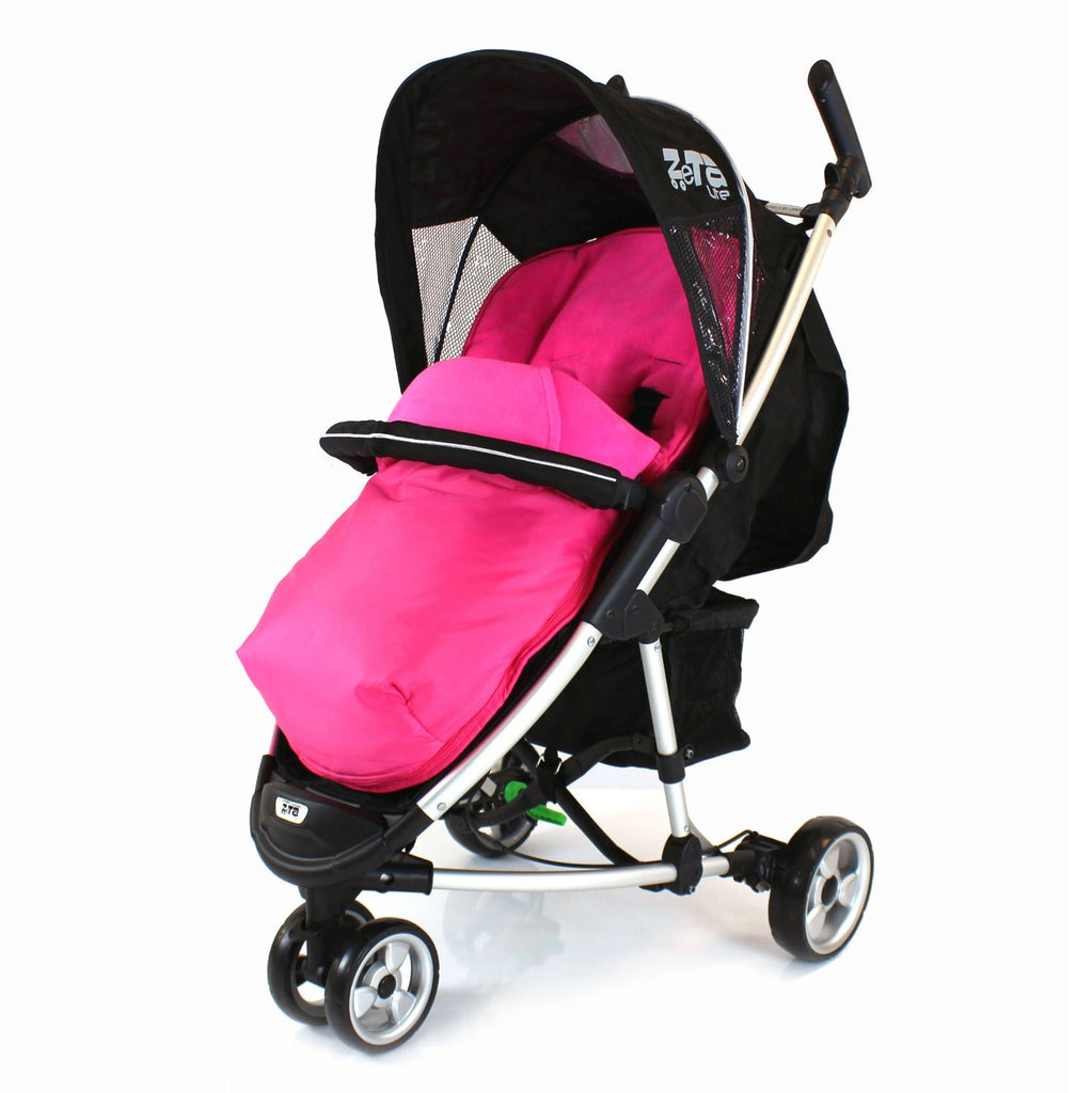 New Pink Padded Footmuff & Liner To Fit Quinny Zapp Petite Star Zia Obaby Zoma - Baby Travel UK
 - 1