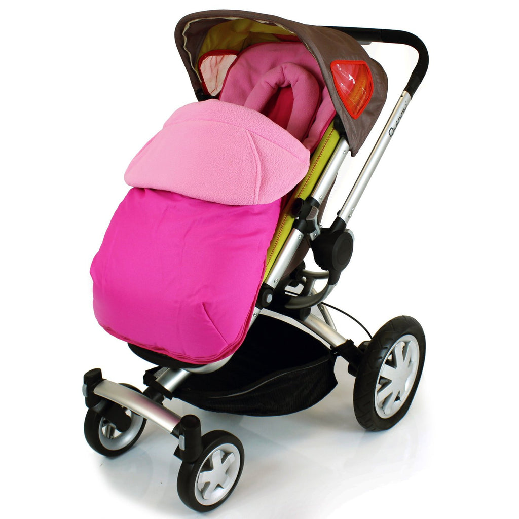 Luxury Footmuff & Head Huger For Stroller Pushchair - Pink (Raspberry) - Baby Travel UK
 - 1