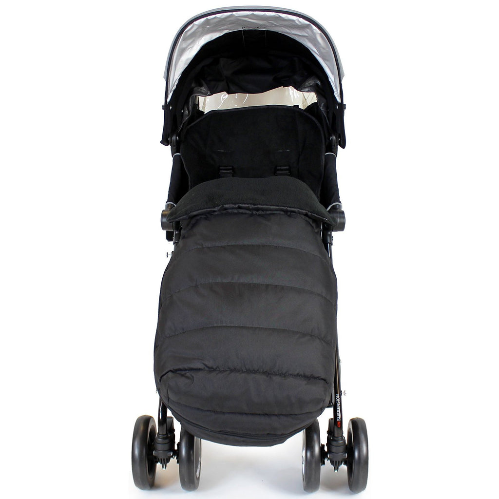 New Fleece Lined Footmuff To Fit Petite Star Zia Pushchair, Quinny Buzz Black - Baby Travel UK
 - 3