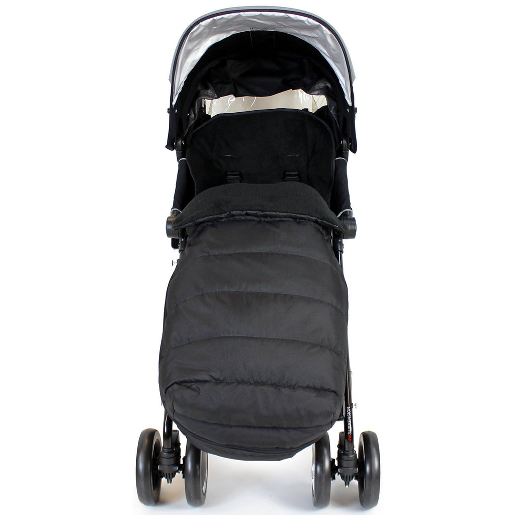 Black Universal Pushchair Stroller Buggy Footmuff - Baby Travel UK
 - 8