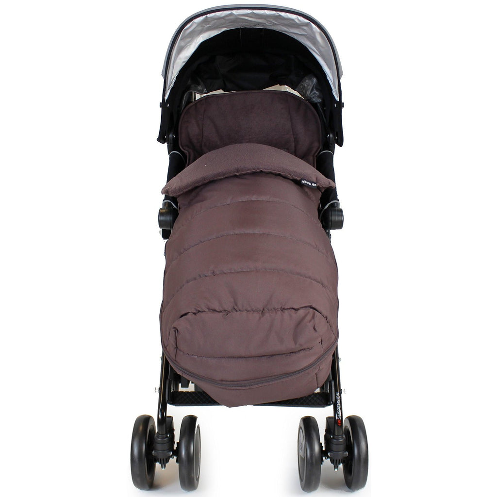 New Luxury Footmuff - Hot Chocolate Fit Maclaren Quest Triumph Techno 2012 Rangre - Baby Travel UK
 - 2