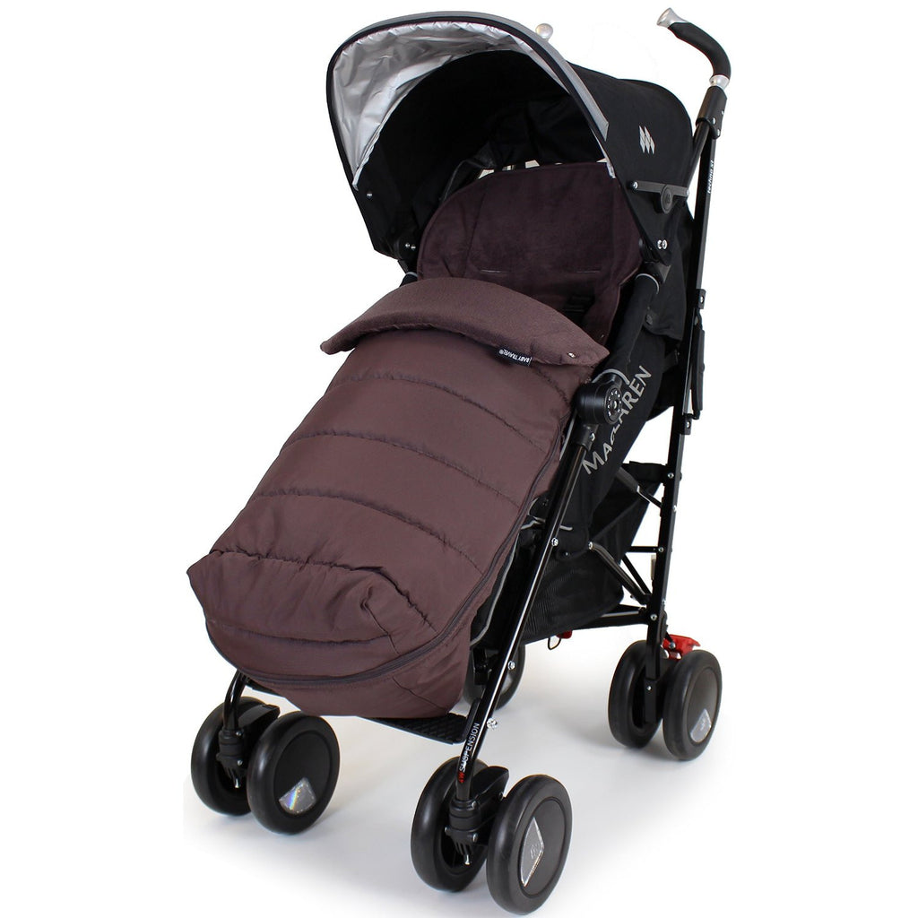 New Luxury Footmuff - Hot Chocolate Fit Maclaren Quest Triumph Techno 2012 Rangre - Baby Travel UK
 - 3