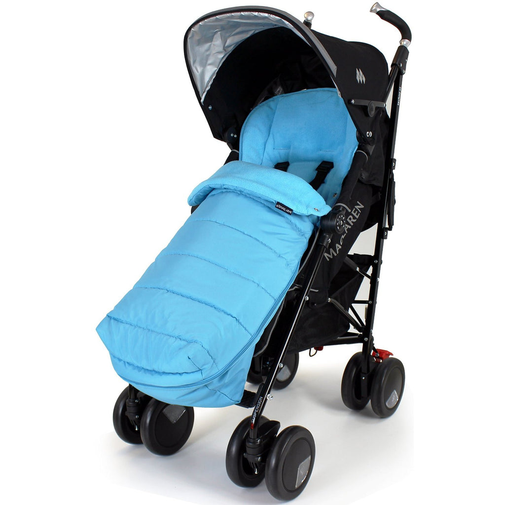 New Luxury Footmuff Liner Ocean (blue) Fit Obaby Atlas Tippitoes Stroller - Baby Travel UK
 - 3
