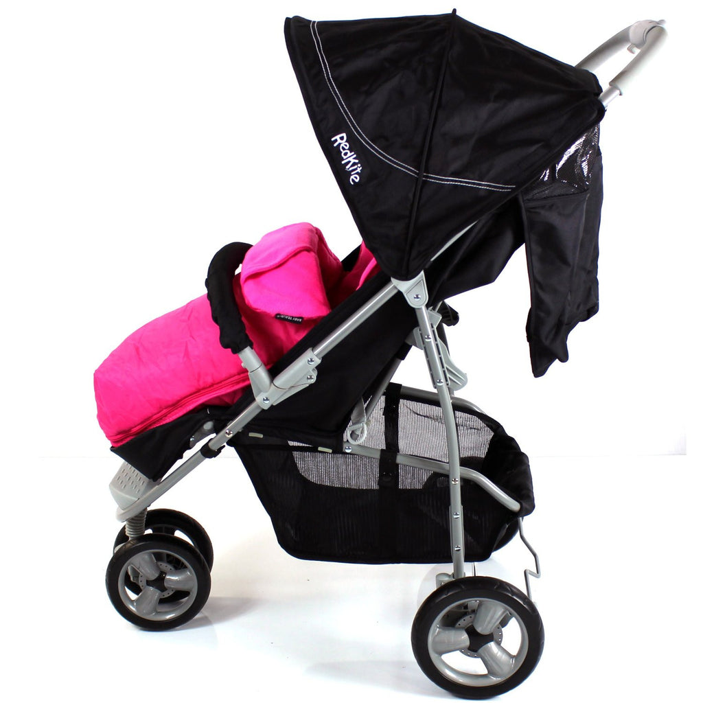 New Pink Padded Footmuff & Liner To Fit Quinny Zapp Petite Star Zia Obaby Zoma - Baby Travel UK
 - 5