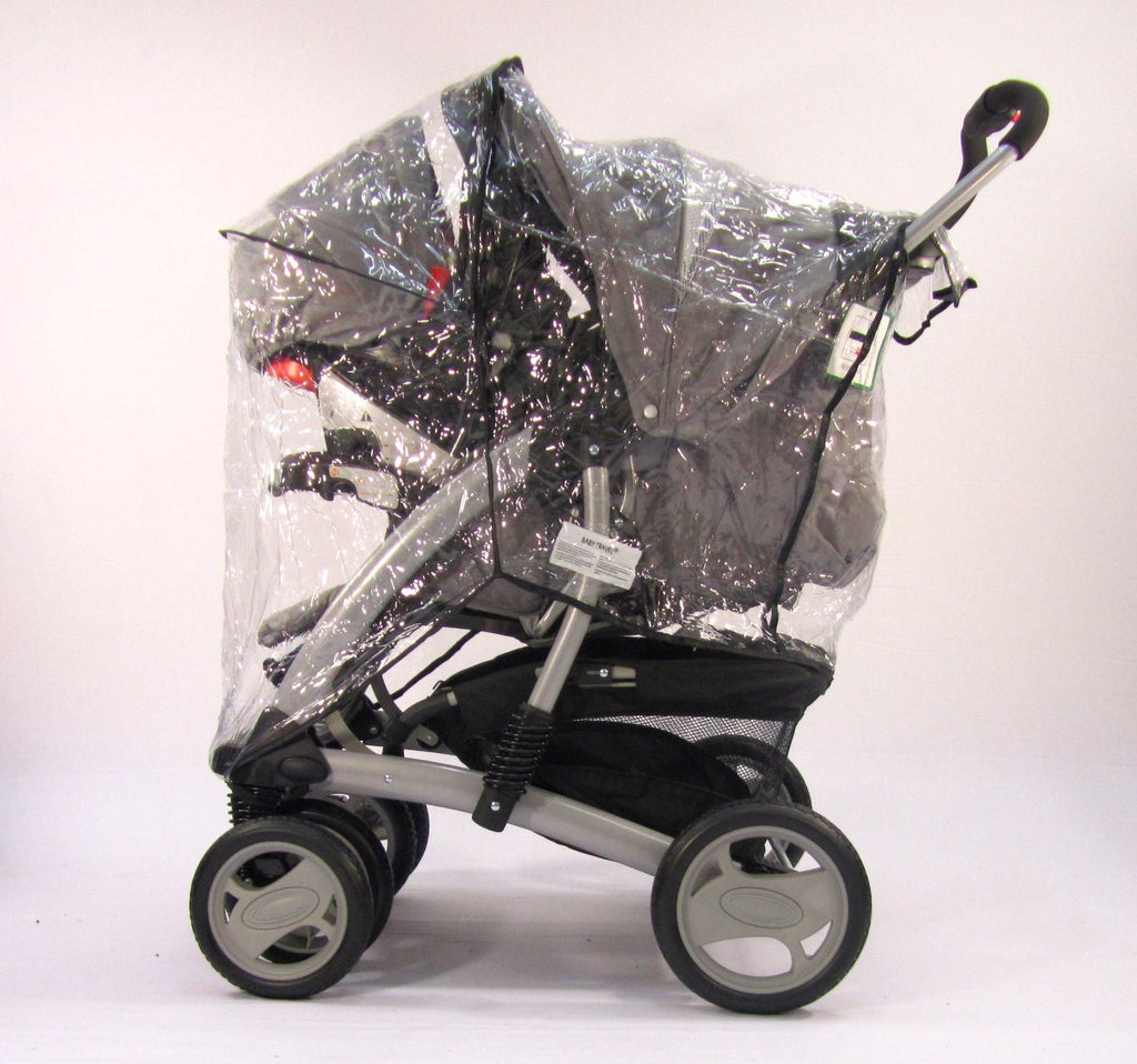 Zipped Travel System Raincover For Graco Pram Stroller - Baby Travel UK
 - 2