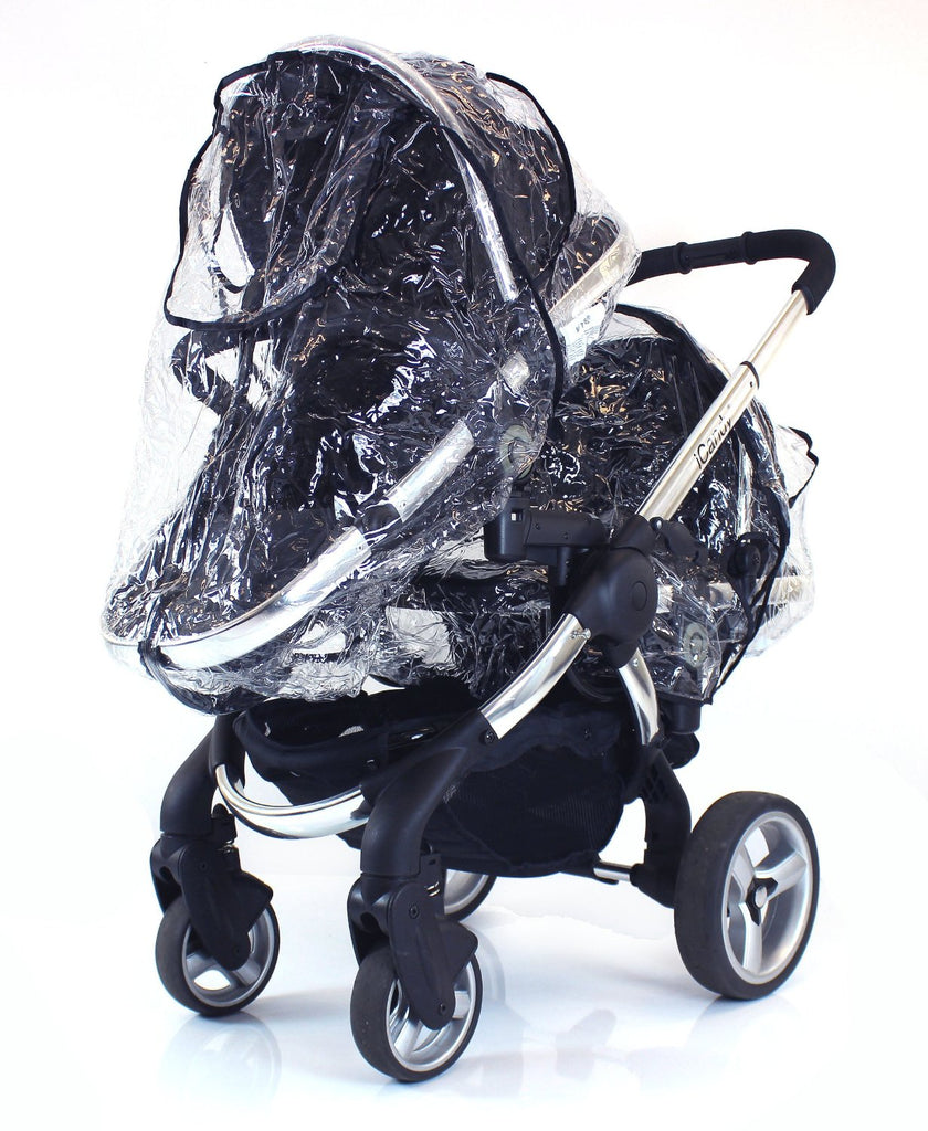 Zipped Raincover Fits Icandy Pear Apple Peach Strawberry Pushchair Carrycot Mode - Baby Travel UK
 - 6