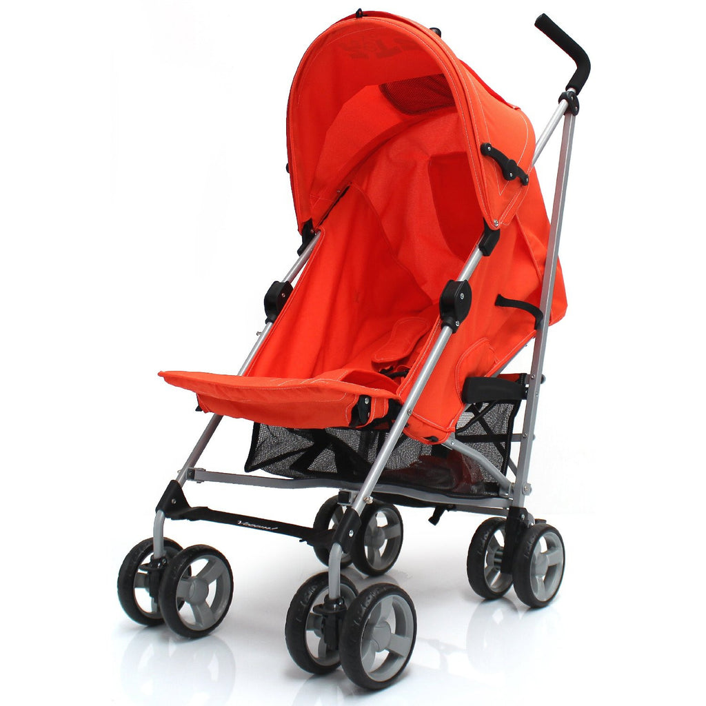 Baby Stroller Zeta Vooom Orange With XXL Large Padded Footmuff Pushchair Liner - Baby Travel UK
 - 5