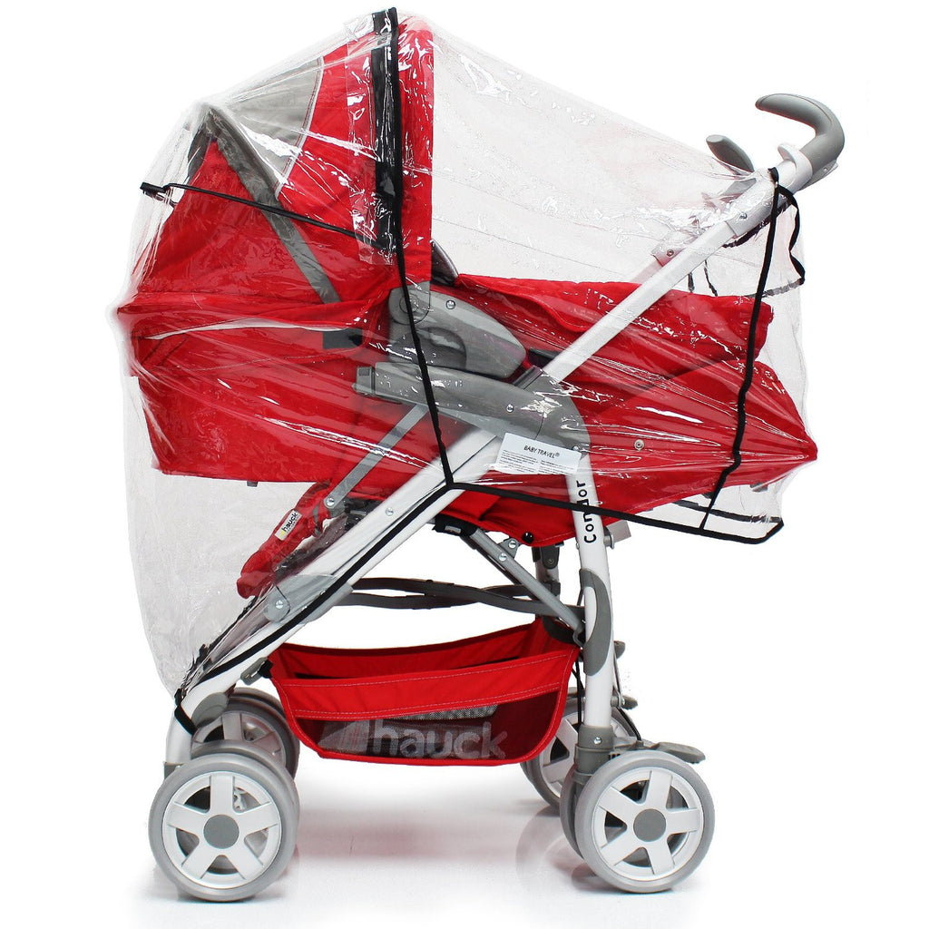 Rain Cover For Jane Twone Single Matrix Light 2 Pushchair (Scarlet) - Baby Travel UK
 - 4