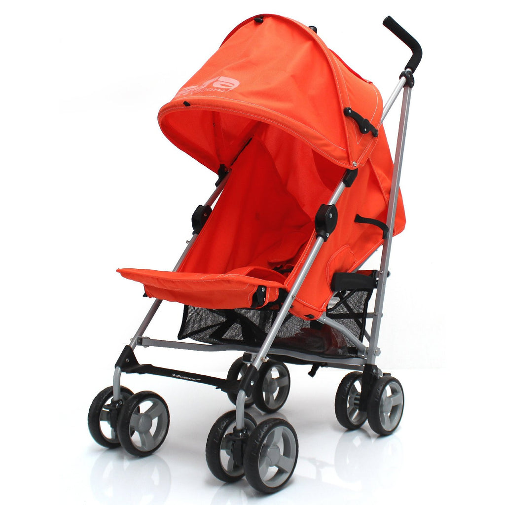 Baby Stroller Zeta Vooom Orange With XXL Large Padded Footmuff Pushchair Liner - Baby Travel UK
 - 4