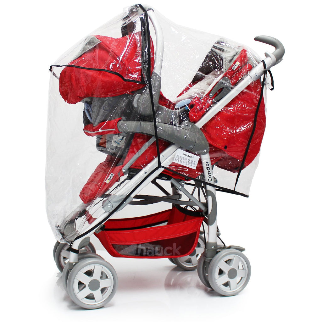 Raincover For Maxi-Cosi Loola Cabriofix Travel System Package (Raspberry Red) - Baby Travel UK
 - 4