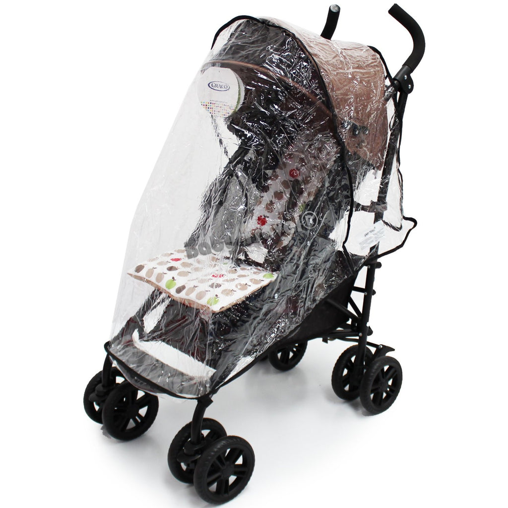 Rain Cover To Fit OBaby Atlas Stroller (Grey Stripe/Grey and Stripe/Lime) - Baby Travel UK
 - 4