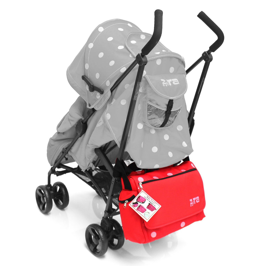 Baby Travel Zeta Changing Bag - Red Dots - Baby Travel UK
 - 3