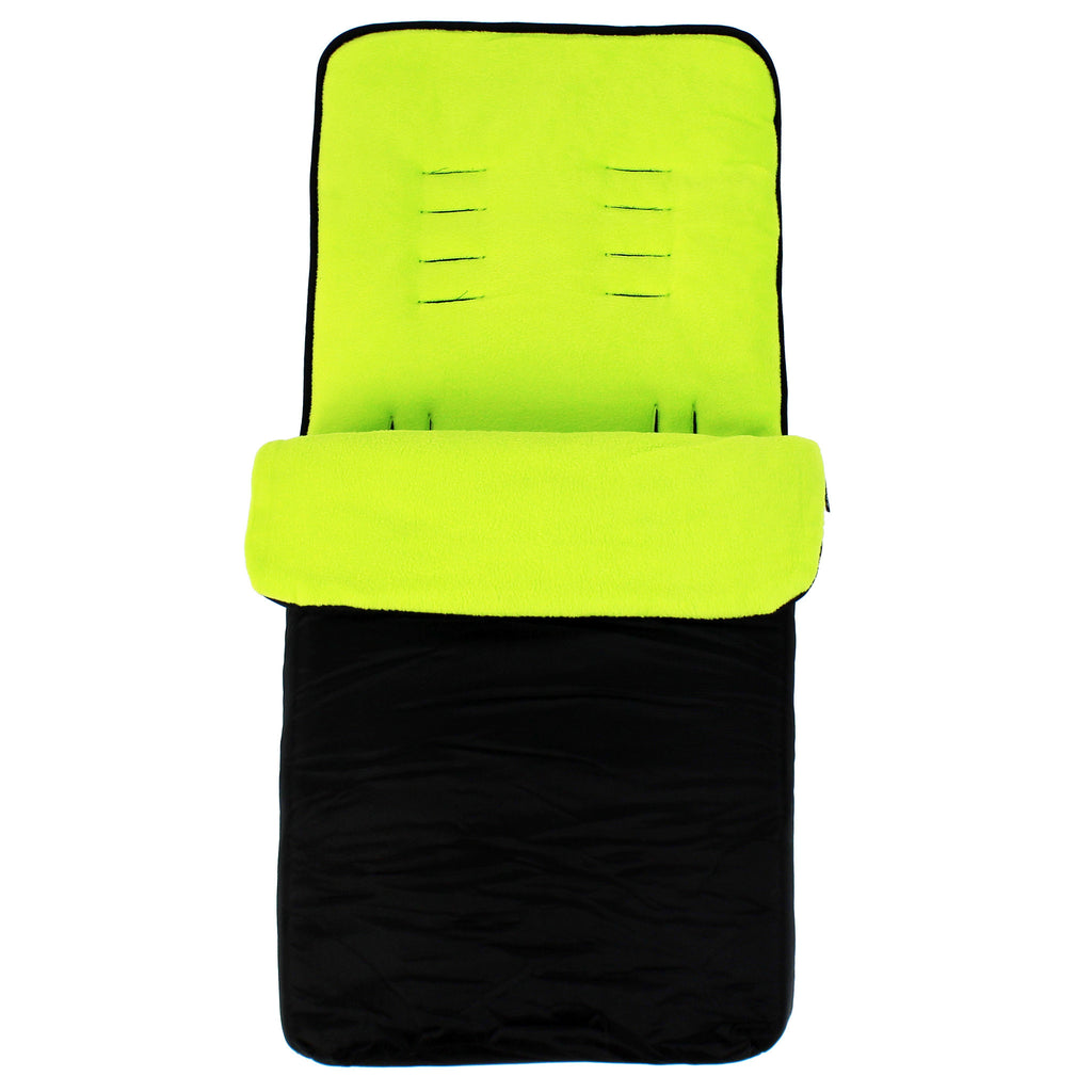 Buddy Jet Foot Muff Lime Suitable For OBaby Atlas Lite Travel System (Lime Stripes) - Baby Travel UK
 - 2