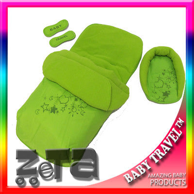 Baby Stroller Zeta Vooom Hearts And Stars Design Complete Lime - Baby Travel UK
 - 4