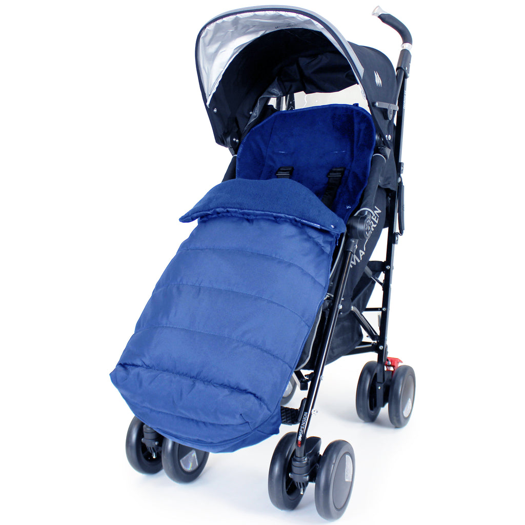 Universal Tippitoes Toto Stroller Large Luxury Foot-muff And Liner - Navy (Navy) - Baby Travel UK
 - 2