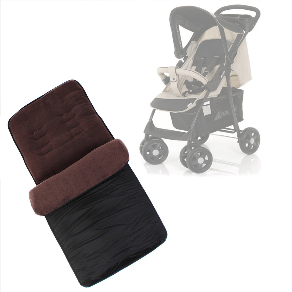 Buddy Jet Foot Muff Chocolate Suitable For Hauck Shopper Shop n Drive Travel System (Almond/Caviar) - Baby Travel UK
 - 1