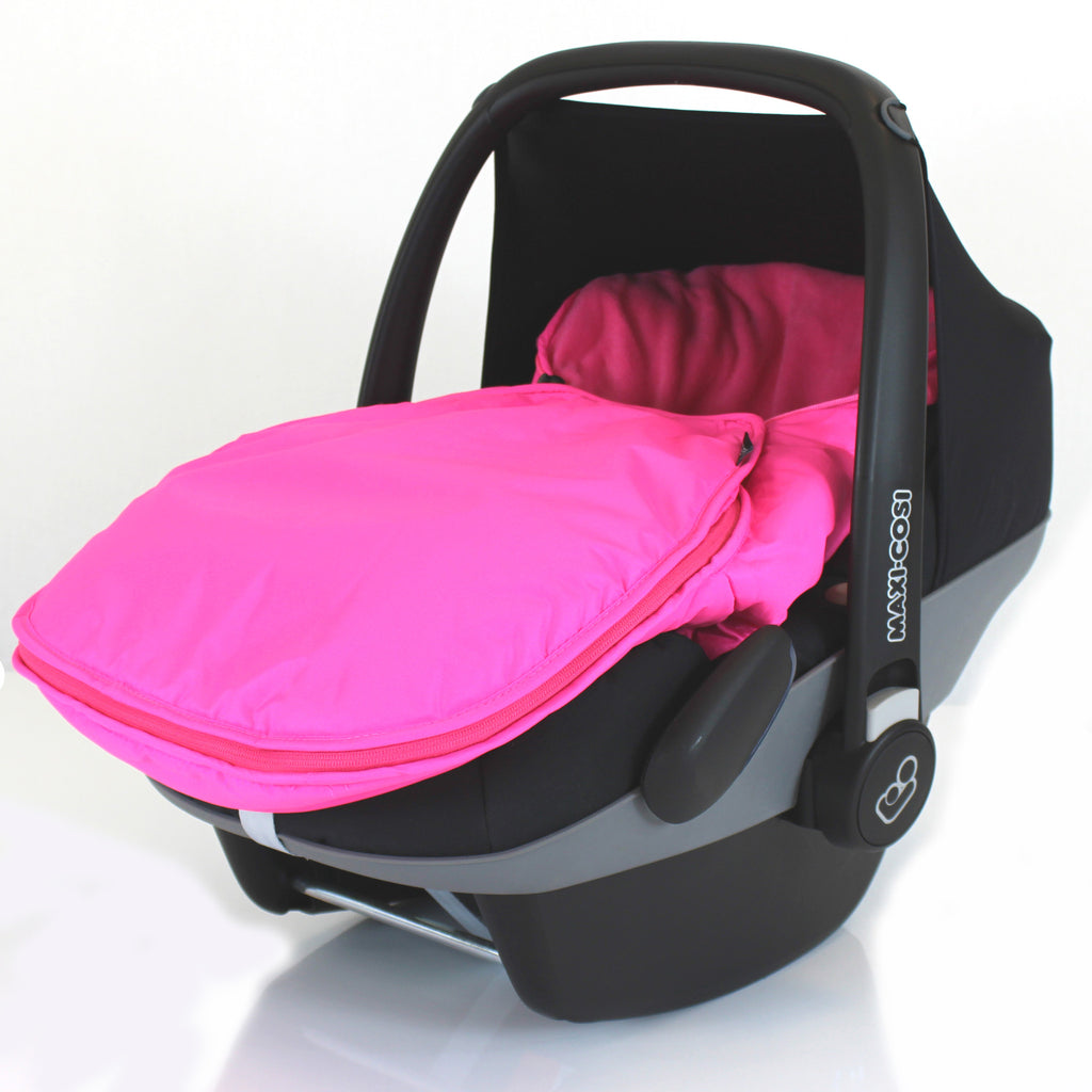 Carseat Footmuff Raspberry Pink Fits Jane Strata Car Seat Pram Travel System - Baby Travel UK
 - 2