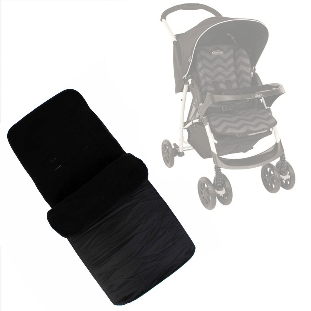 Buddy Jet Foot Muff Black Suitable For Graco Mirage Plus Travel System (Black ZigZag) - Baby Travel UK
 - 1