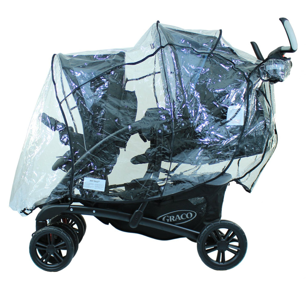 New Design Raincover For Graco Quattro Tour Duo Tandem Double - Baby Travel UK
 - 2
