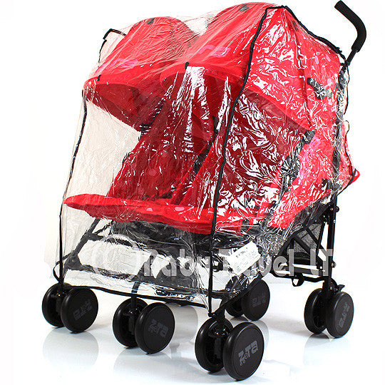 Rain Cover Tofit Mothercare Duo Lite Twin Pushchair - Baby Travel UK
 - 1