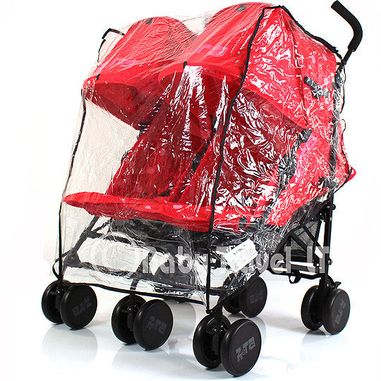 Universal Raincover Double / Twin Buggy/ Stroller - Baby Travel UK
 - 1