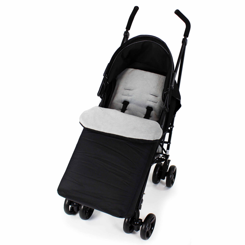 Footmuff  Buddy Jet For OBaby Apollo Twin Stroller (Grey Stripe/Lime) - Baby Travel UK
 - 7