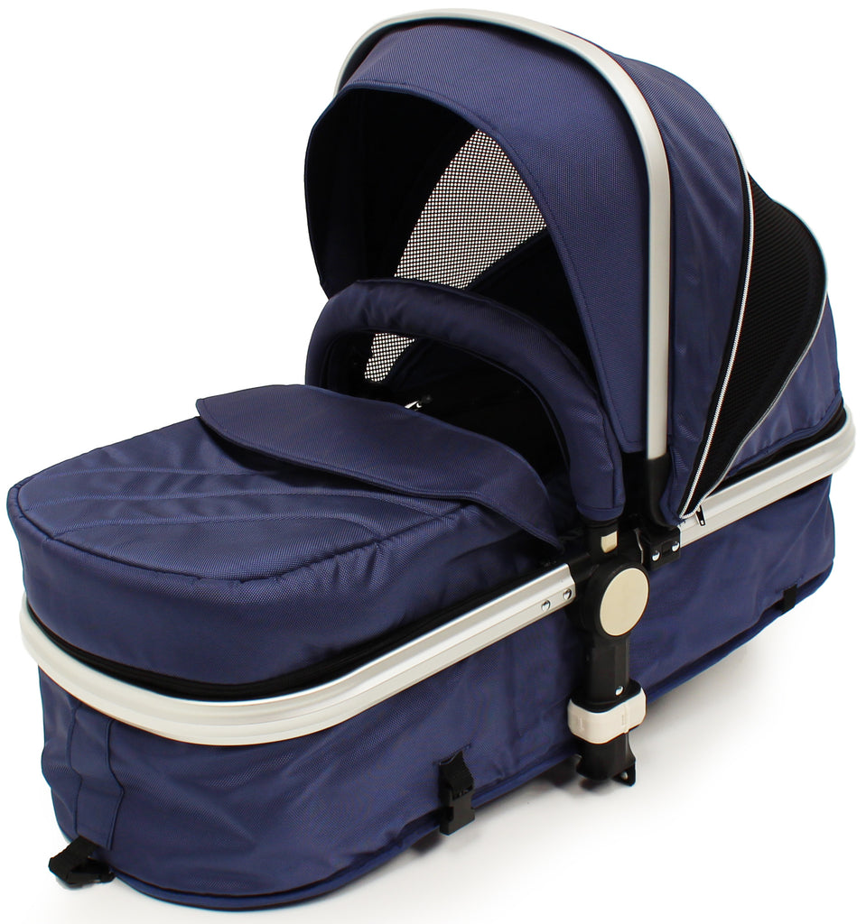 iSafe 3 in 1  Pram Travel System - Navy (Dark Blue) With Carseat & Raincover - Baby Travel UK
 - 7
