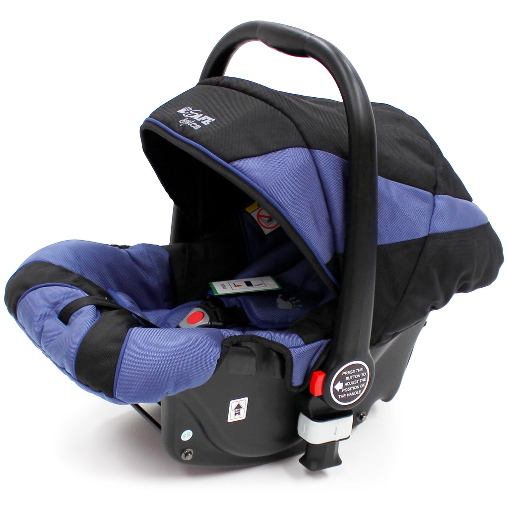 iSafe 3 in 1  Pram Travel System - Navy (Dark Blue) With Carseat & Raincover - Baby Travel UK
 - 10