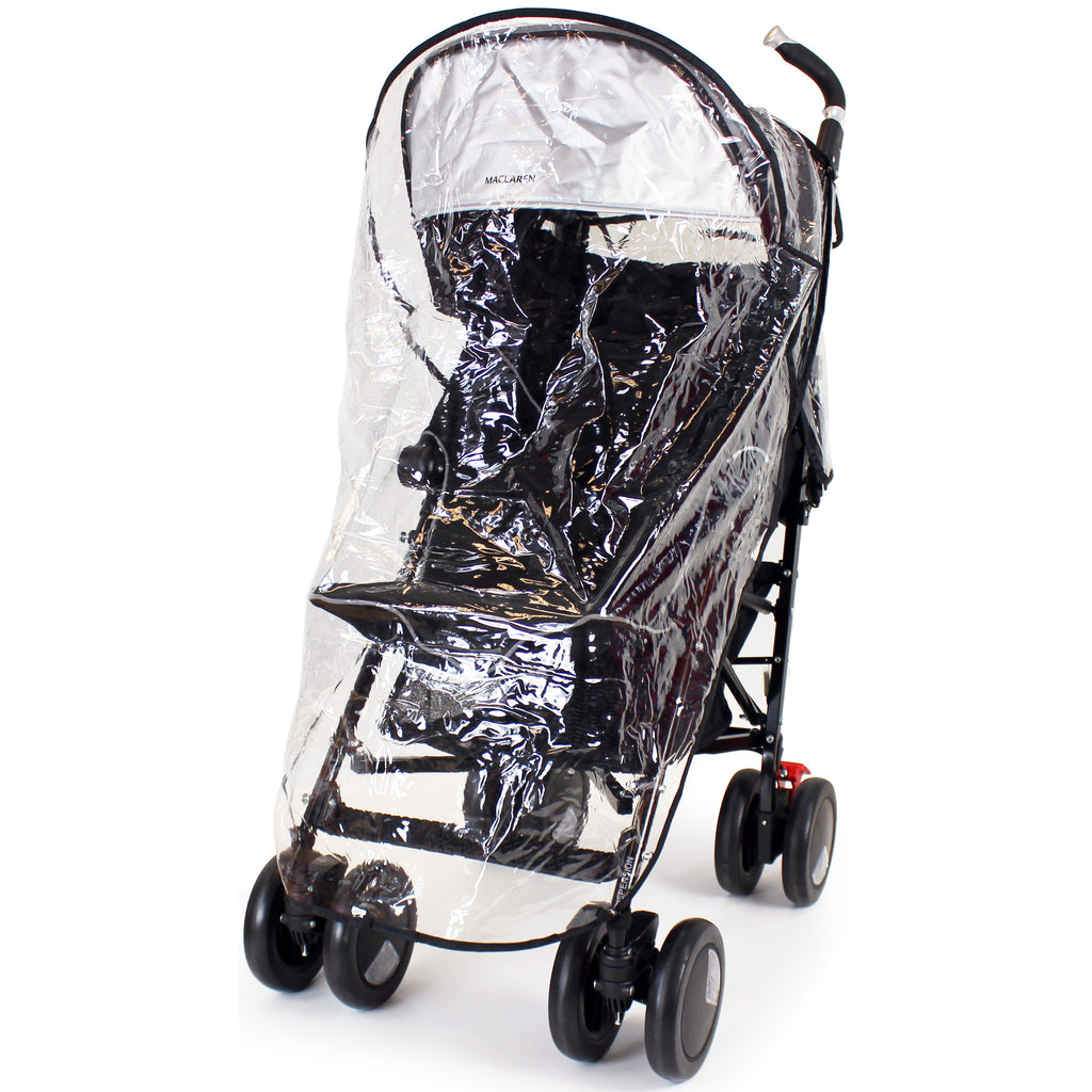 Rain Cover To Fit Maclaren Techno XT - Black Stroller Buggy - Baby Travel UK
 - 2