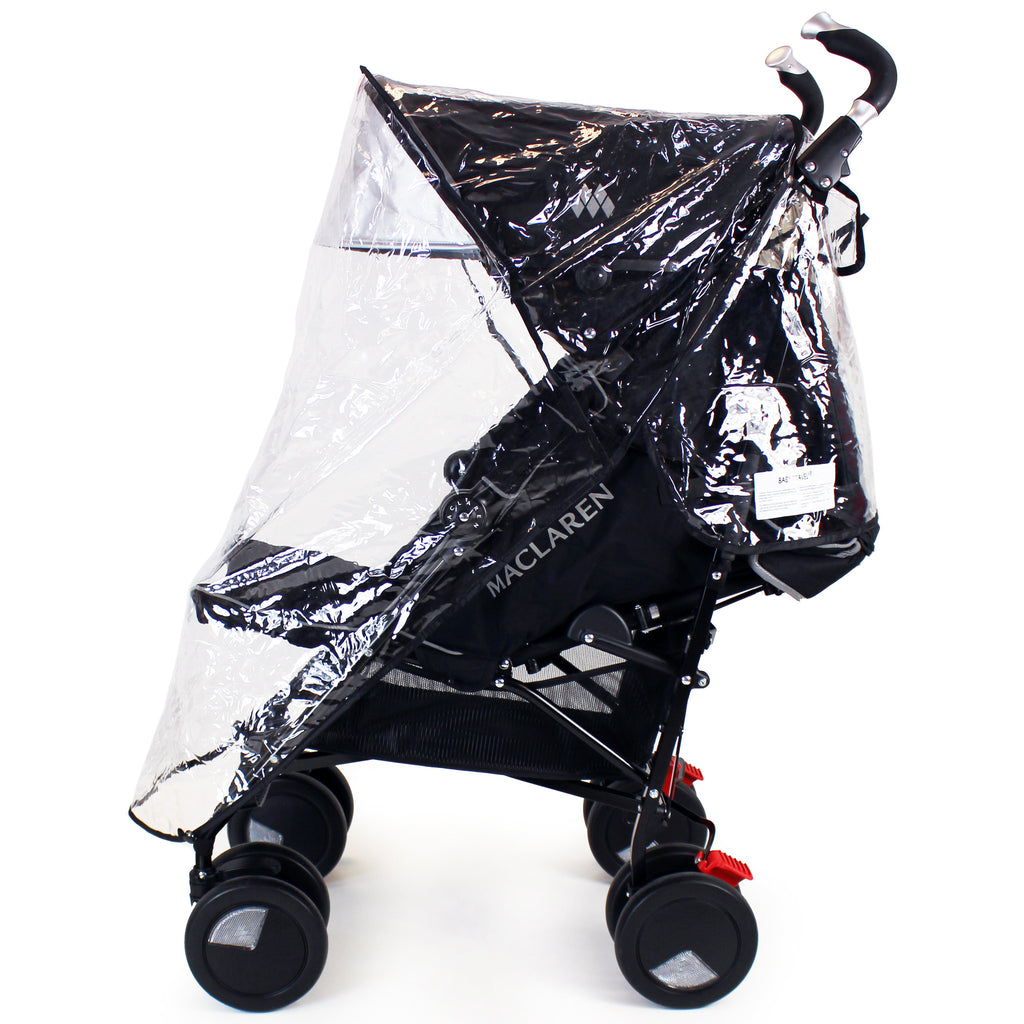 Rain Cover To Fit Maclaren Techno XT - Black Stroller Buggy - Baby Travel UK
 - 3